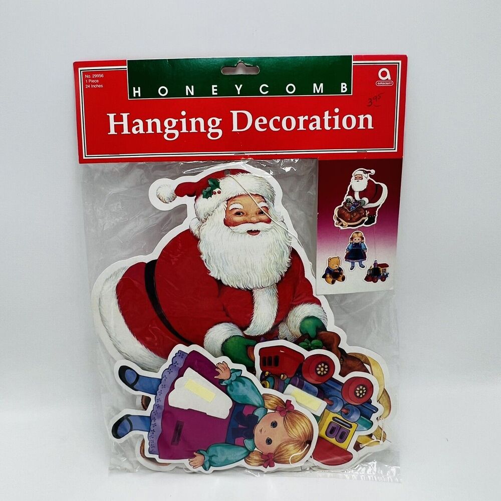 Amscan Santa Christmas Honeycomb Hanging Decoration 24 Inches New